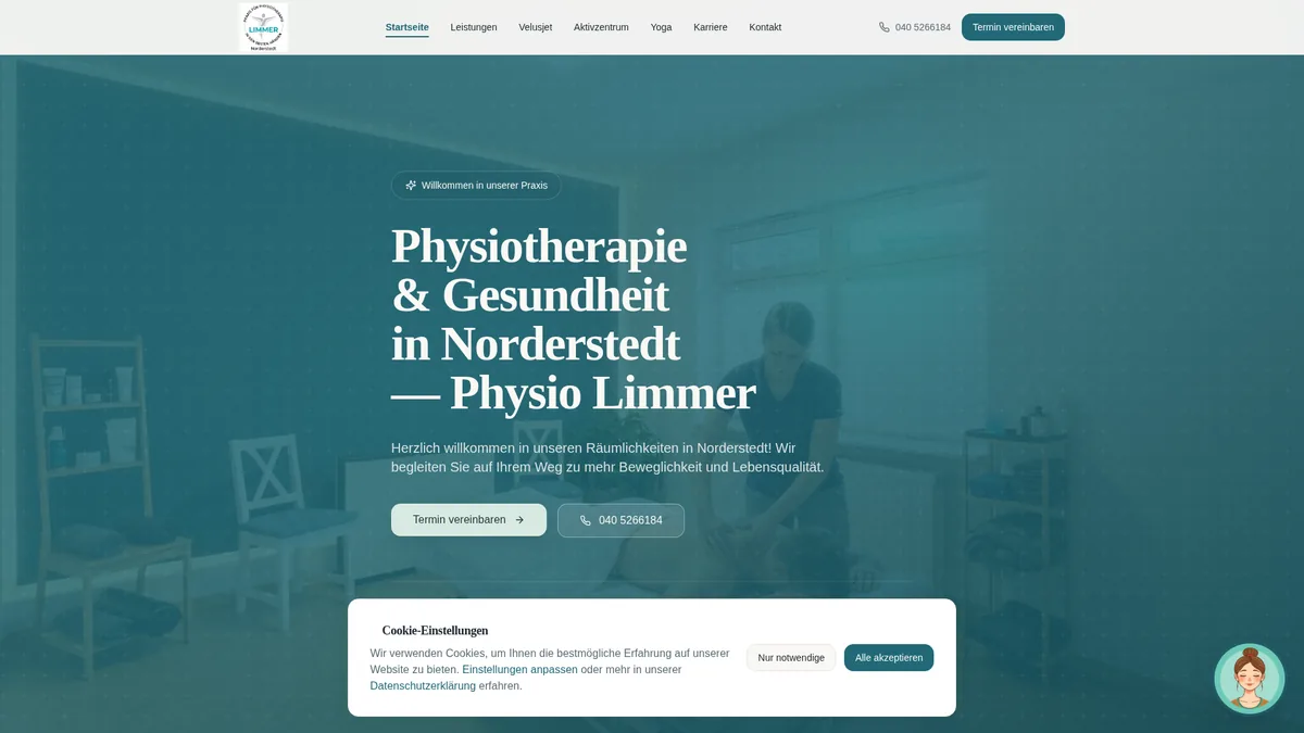 Physio Limmer – Physiotherapie Website Screenshot